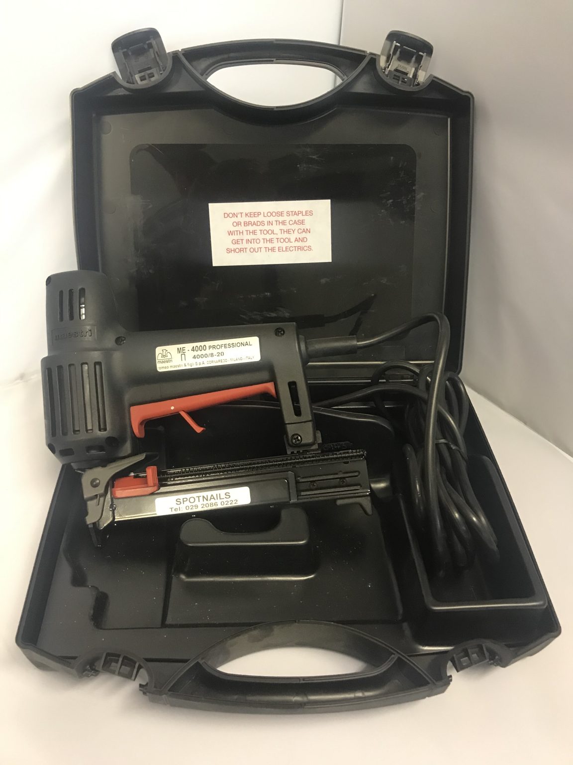 Spotnails Maestri Type ME4000 Professional electric staple Gun. GJ
